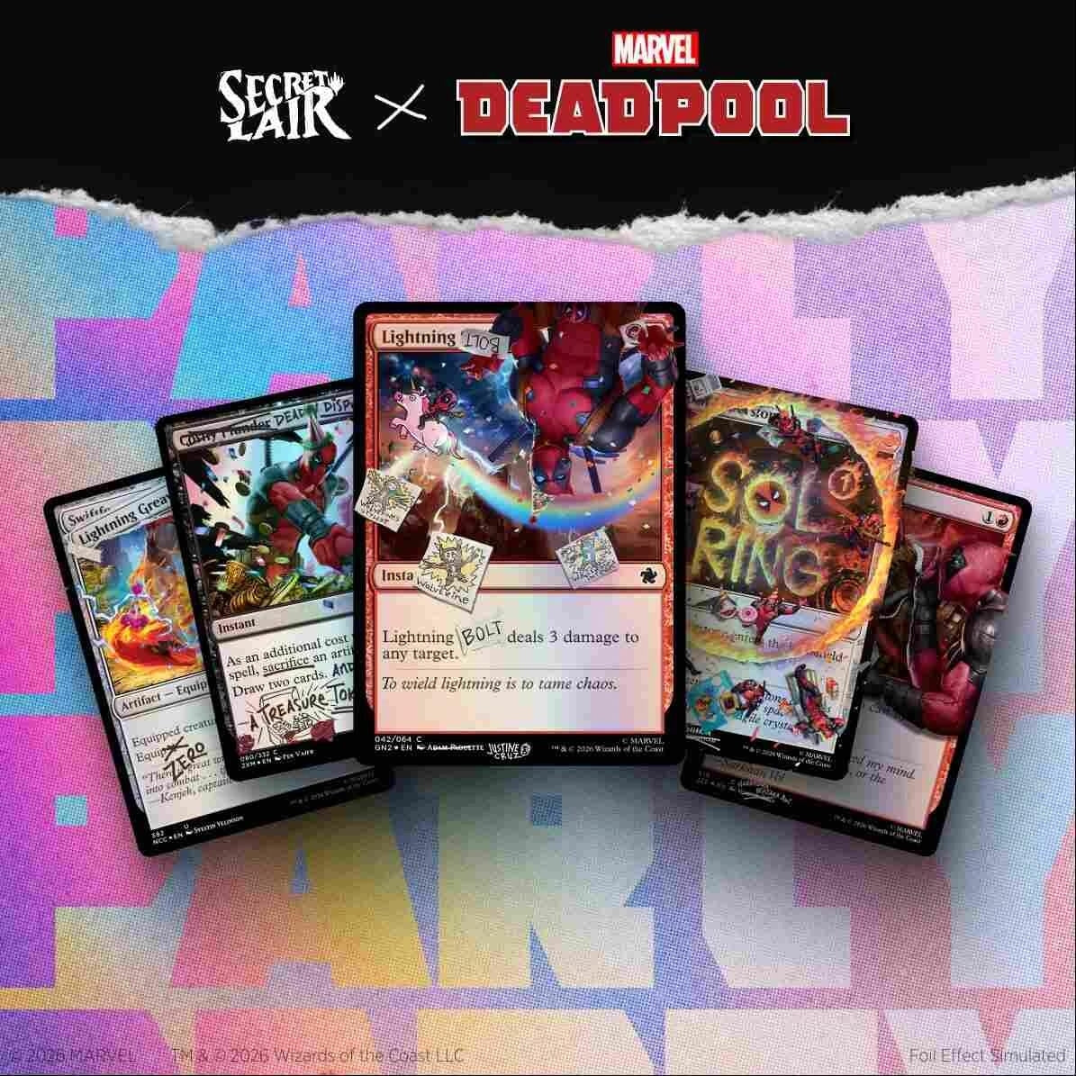 Image for Secret Lair Drop: Secret Lair x Marvel's Deadpool: I Fixed It (You're Welcome) - Pool Party Foil Edition - Magic: The Gathering