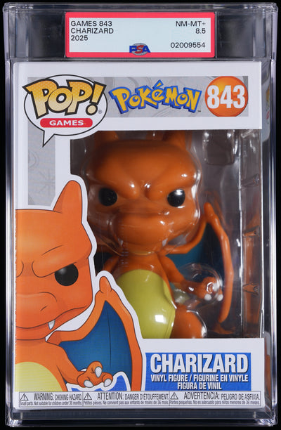 Funko Pop! PSA Graded Pokemon: Charizard PSA Graded 8.5 NM-MT+ Vinyl Figure #843 Cert #02009554