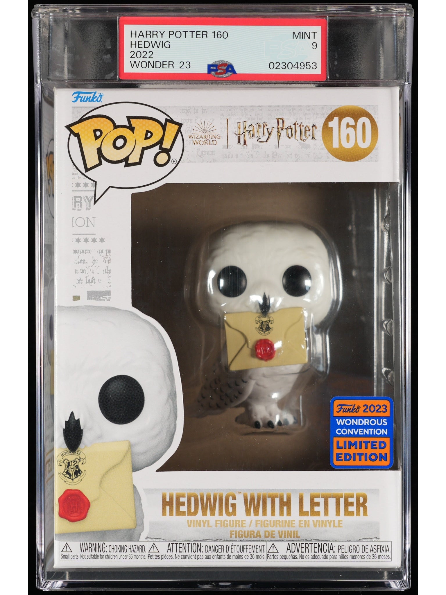 Funko Pop! Harry Potter: Hedwig PSA Graded Vinyl Figure #160 Cert #02304953