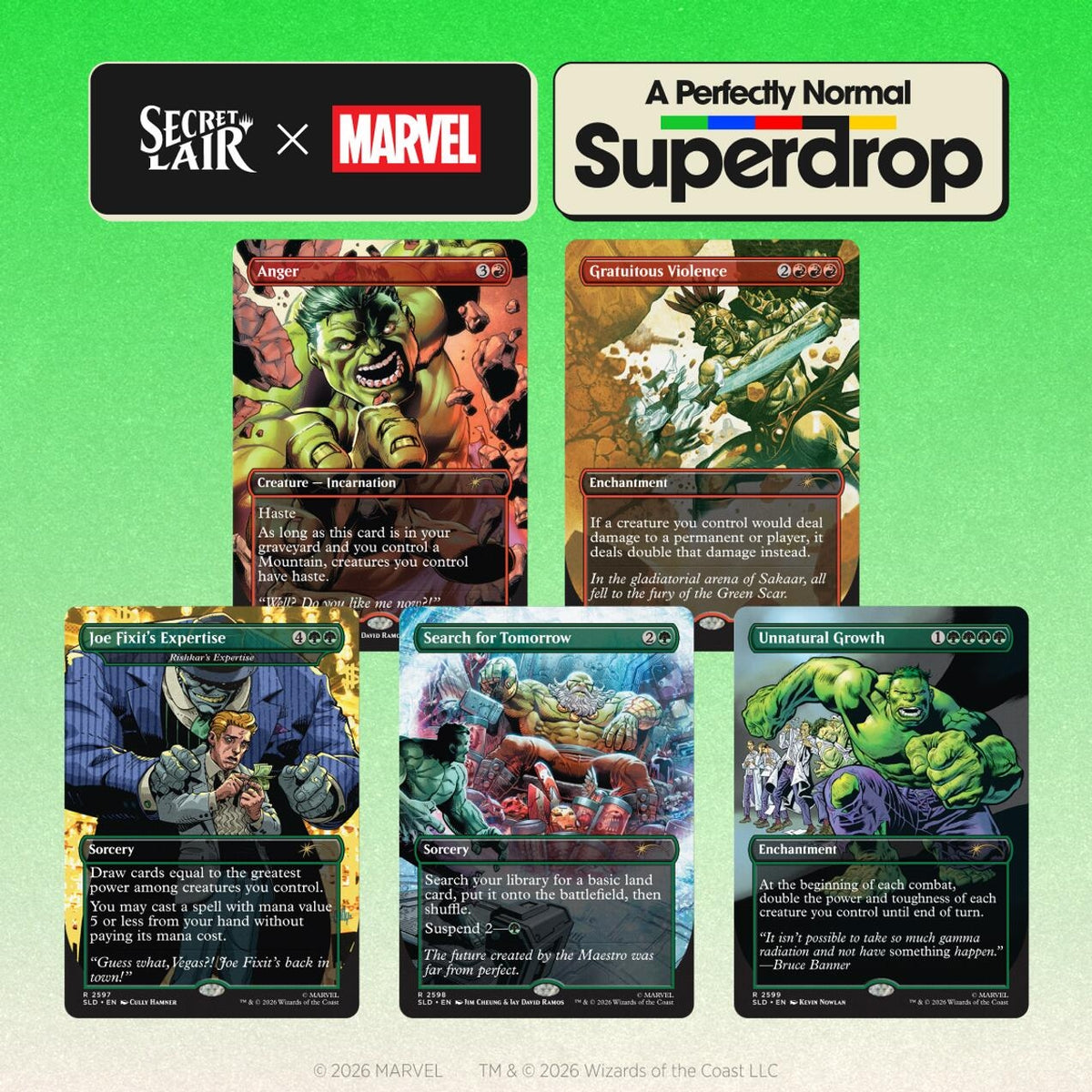 Image for Secret Lair Drop: Secret Lair x Marvel: Hulk SMASH! - Non-Foil Edition - Magic: The Gathering
