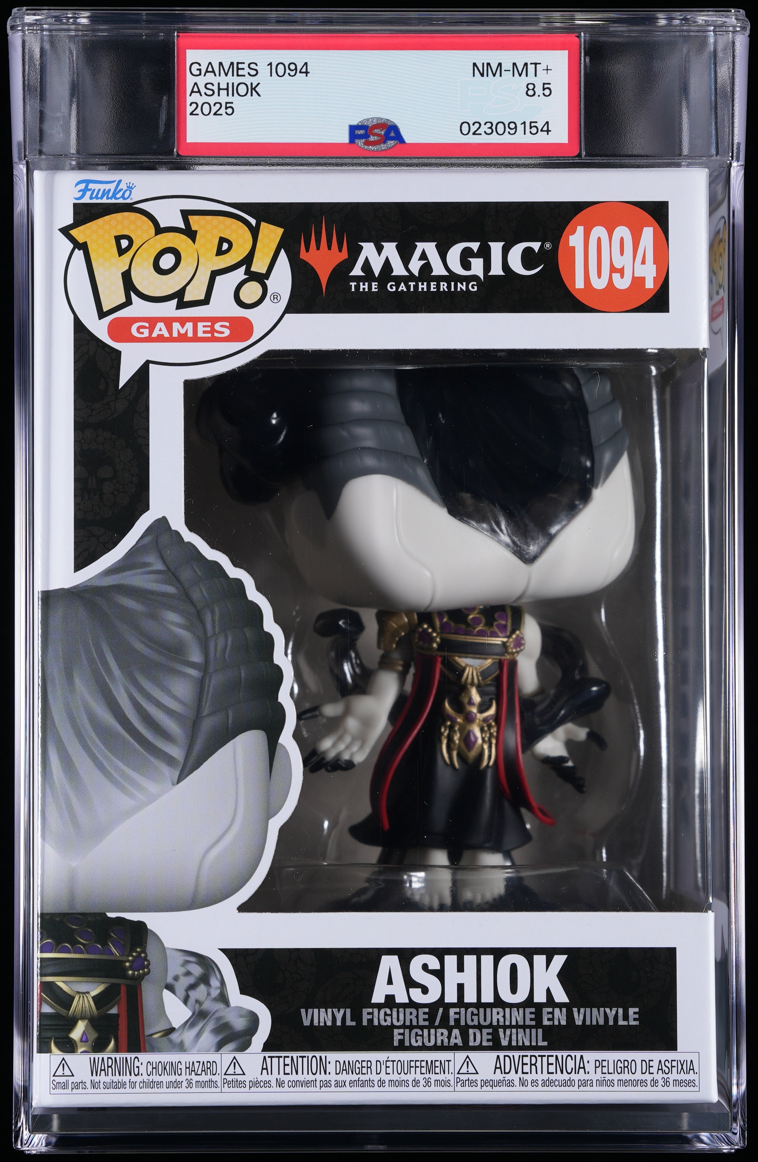 Funko Pop! PSA Graded Magic The Gathering: Ashiok PSA Graded 8.5 NM-MT+ Vinyl Figure #1094 Cert #02309154