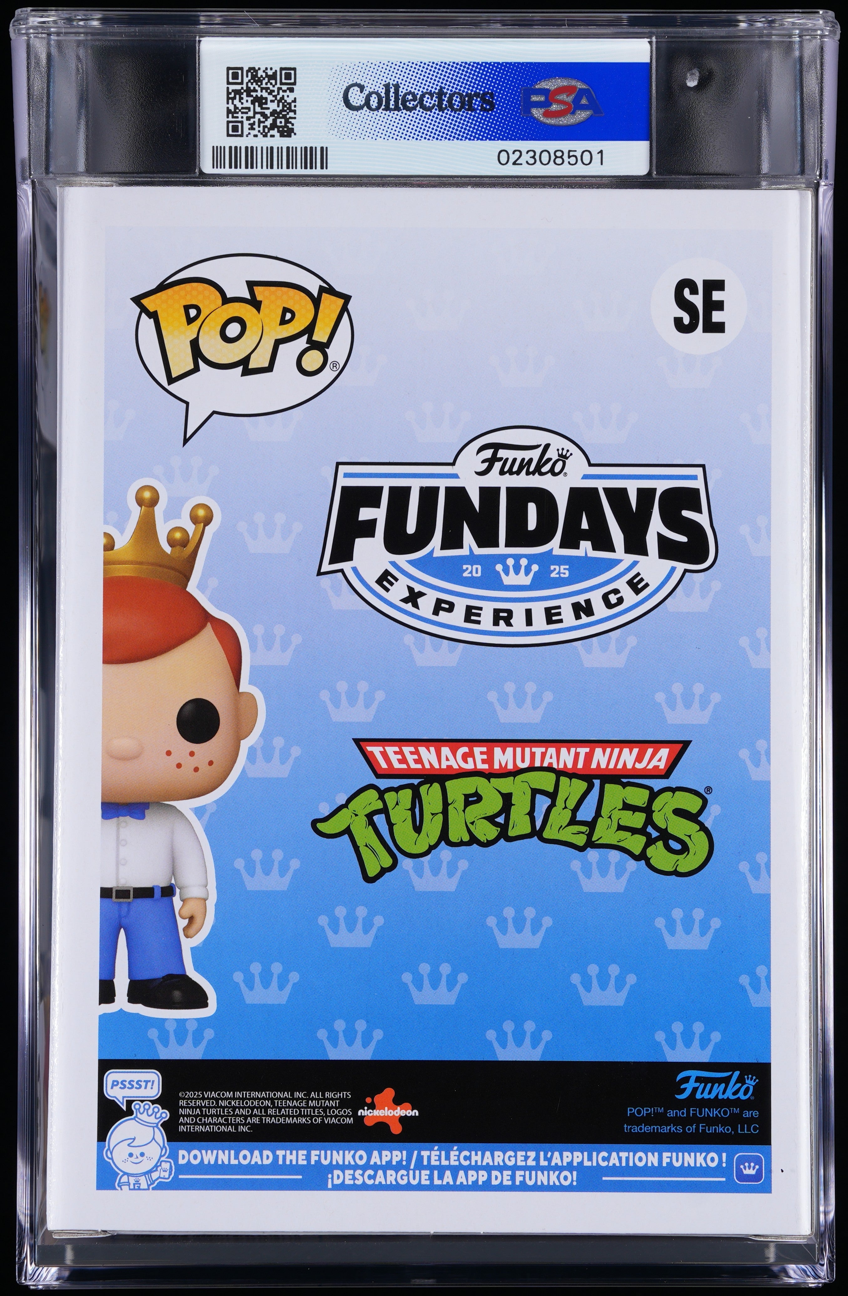 Funko Pop! PSA Graded Teenage Mutant Ninja Turtles: Freddy as Leonardo (2025 Fundays) PSA Graded 8.5 NM-MT+ Vinyl Figure #SE Cert #02308501
