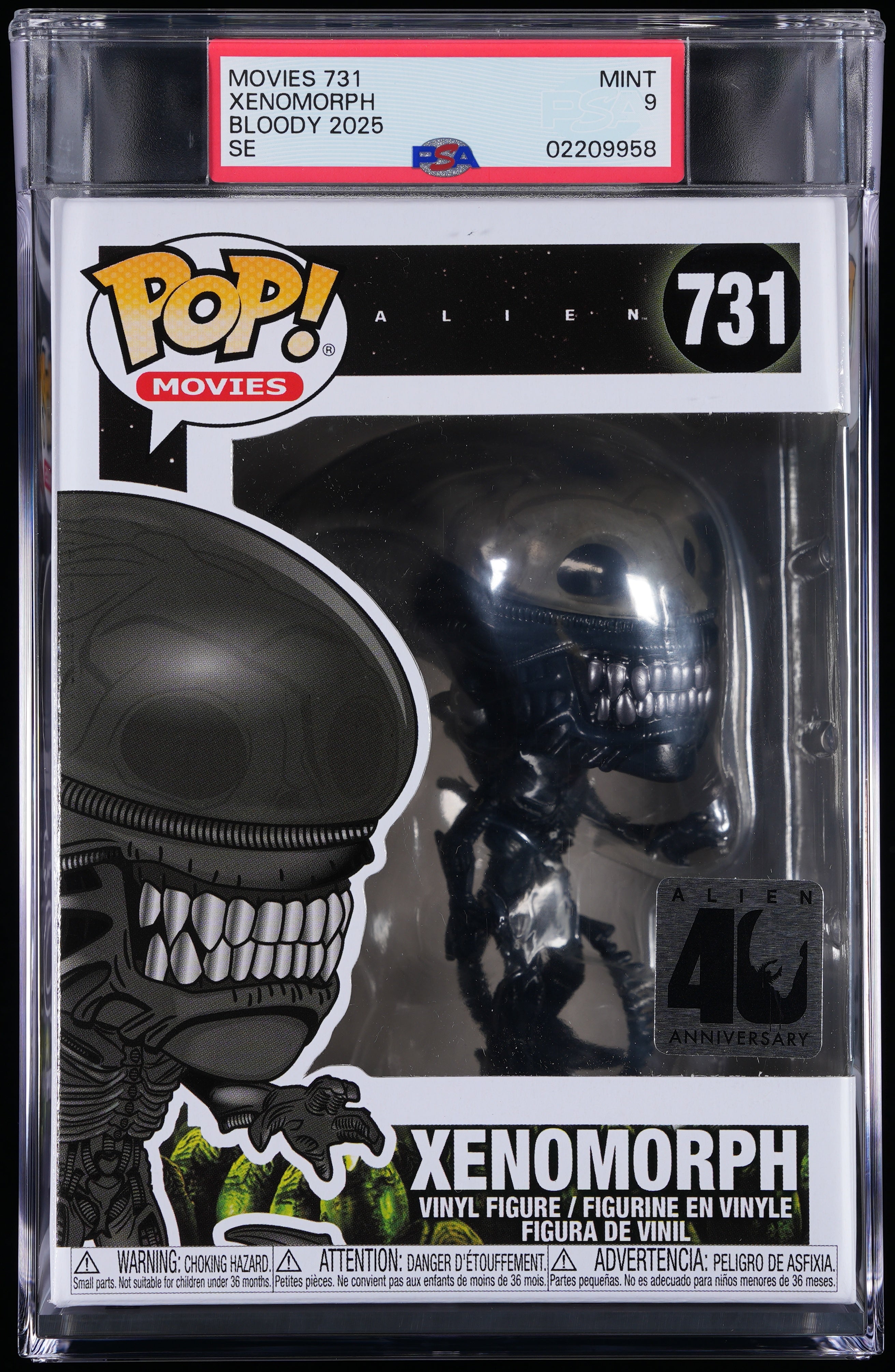 Funko Pop! PSA Graded Alien: Xenomorph PSA Graded 9 MINT Vinyl Figure #731 Cert #02209958