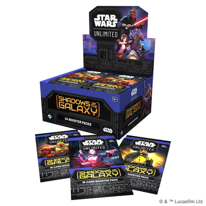 Star Wars: Unlimited: Shadows of The Galaxy Booster Display (Set of 24 Booster Packs)