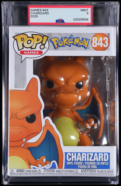 Funko Pop! PSA Graded Pokemon: Charizard PSA Graded 9 MINT Vinyl Figure #843 Cert #02009556