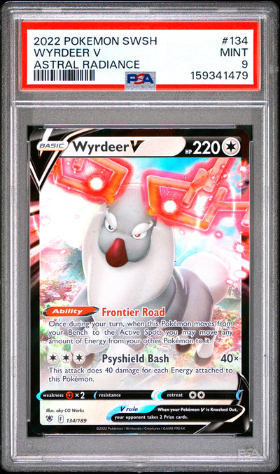 Pokemon Sword & Shield Astral Radiance 134 Wyrdeer V PSA 9 MINT Cert #159341479