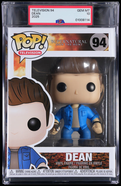 Funko Pop! PSA Graded Supernatural: Dean PSA Graded 10 GEM MINT Vinyl Figure #94 Cert #01008114