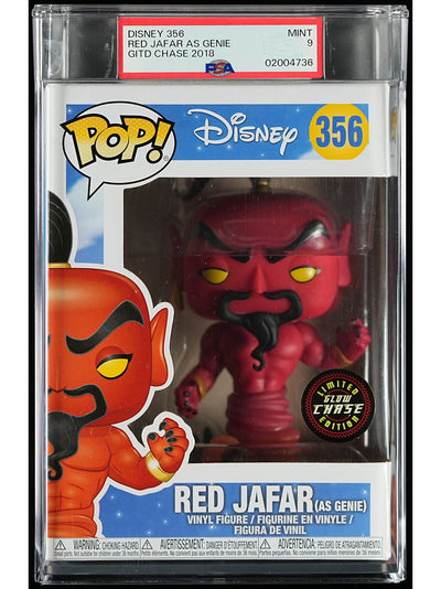 Funko Pop! Disney: Red Jafar as Genie PSA Graded Vinyl Figure #356 Cert #02004736