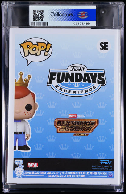 Funko Pop! PSA Graded Marvel: Freddy as Star-Lord (2025 Fundays) PSA Graded 8.5 NM-MT+ Vinyl Figure #SE Cert #02308499