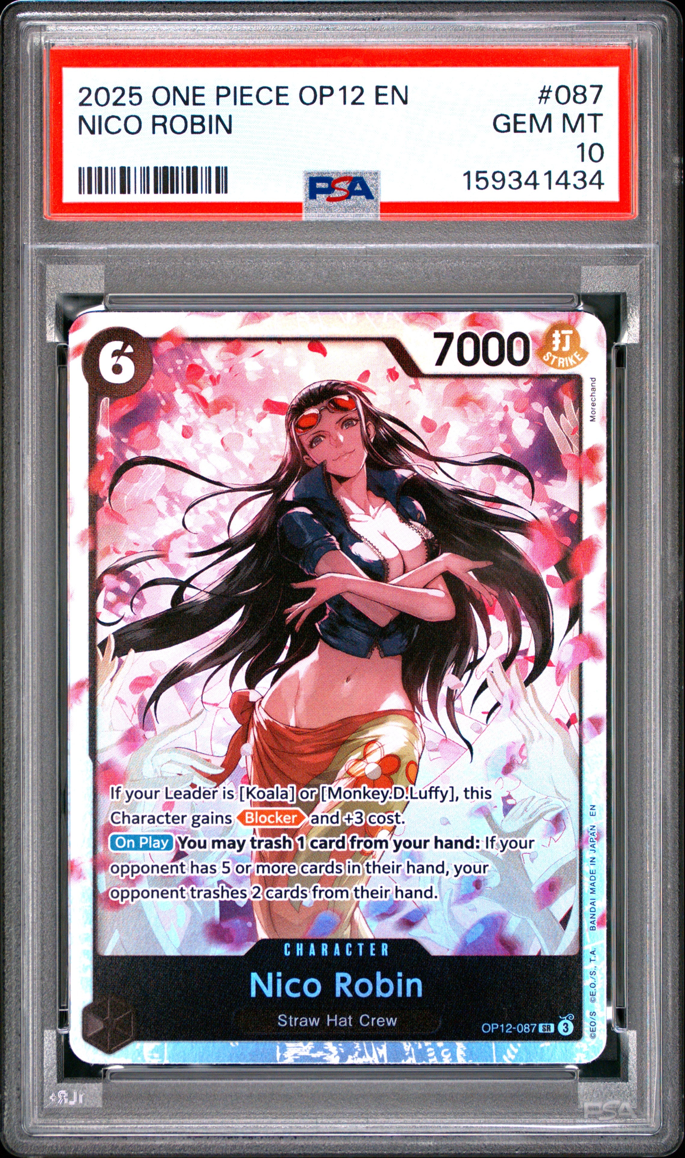 One Piece Op12 Legacy Of The Master 087 Nico Robin PSA 10 GEM MINT
