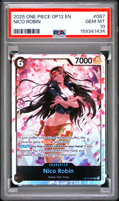 One Piece Op12 Legacy Of The Master 087 Nico Robin PSA 10 GEM MINT Cert #159341434