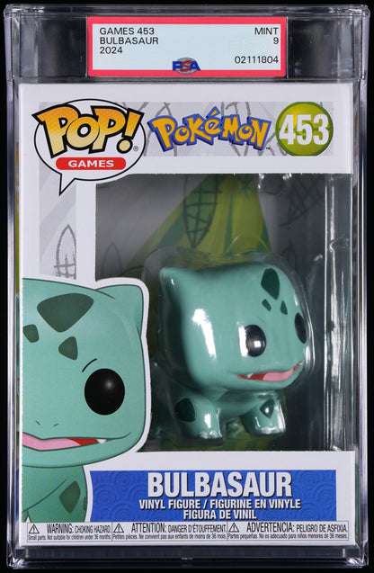 Funko Pop! PSA Graded Pokemon: Bulbasaur PSA Graded 9 MINT Vinyl Figure #453 Cert #02111804