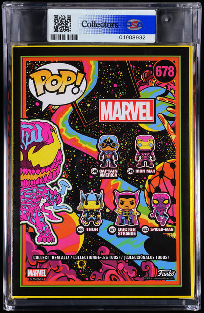 Funko Pop! PSA Graded Marvel: Carnage (Funko Shop) PSA Graded 8.5 NM-MT+ Vinyl Figure #678 Cert #01008932