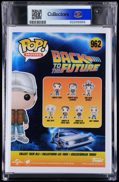 Funko Pop! PSA Graded Back to the Future: Marty in Future Outfit PSA Graded 9 MINT Vinyl Figure #962 Cert #02209965
