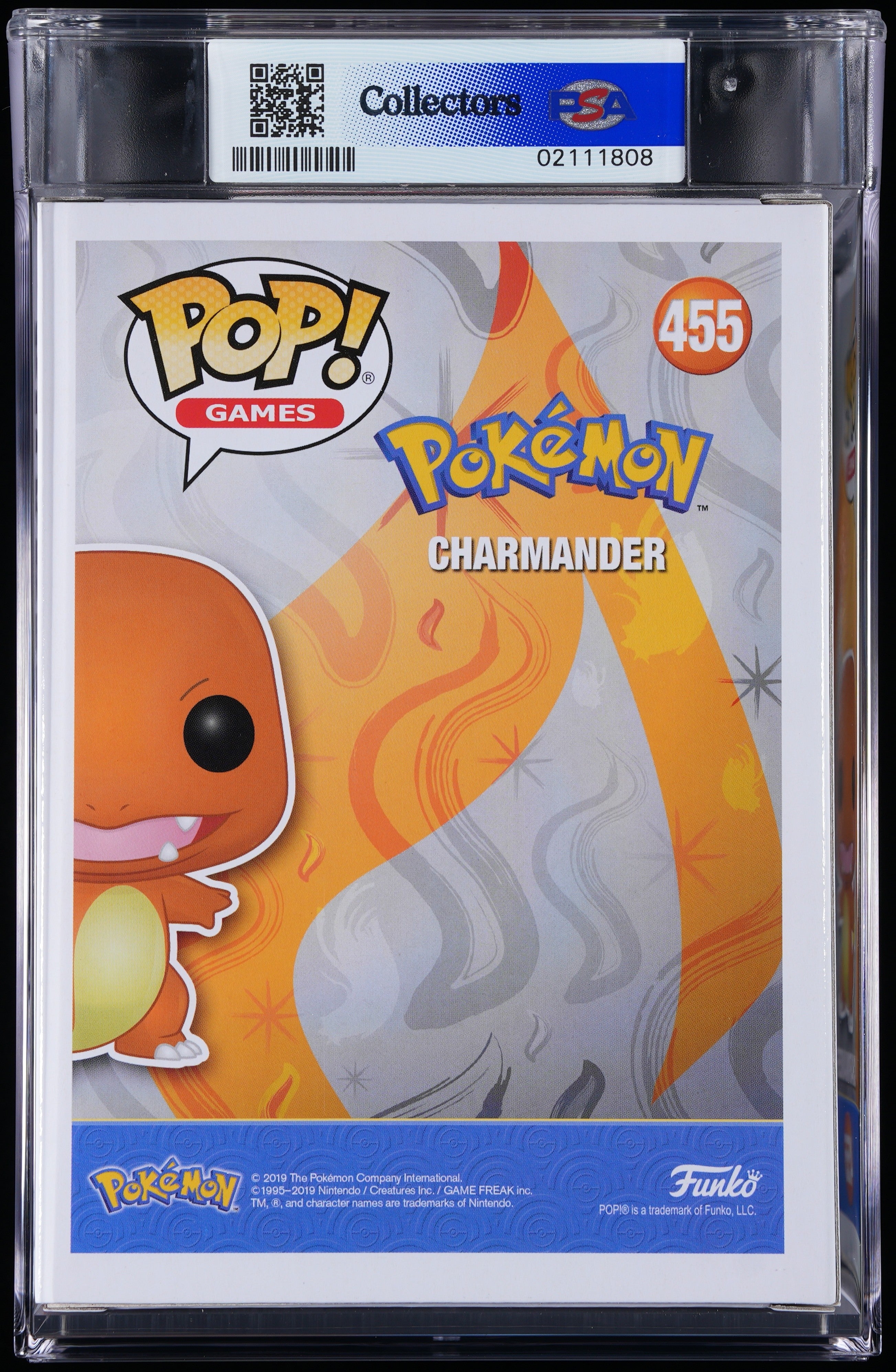 Funko Pop! PSA Graded Pokemon: Charmander PSA Graded 9 MINT Vinyl Figure #455 Cert #02111808