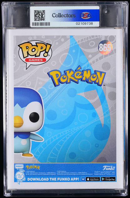 Funko Pop! PSA Graded Pokemon: Piplup PSA Graded 9 MINT Vinyl Figure #865 Cert #02109738