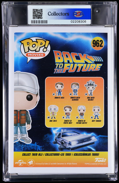 Funko Pop! PSA Graded Back to the Future: Marty in Future Outfit PSA Graded 10 GEM MINT Vinyl Figure #962 Cert #02208306