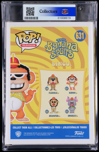 Funko Pop! PSA Graded The Banana Splits: Bingo (2018 Summer Convention) PSA Graded 8.5 NM-MT+ Vinyl Figure #631 Cert #01008919