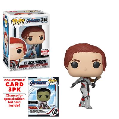 Funko Pop! Marvel Avengers: Black Widow [Quantum Realm Suit] (EE w/Cards) Vinyl Figure #454