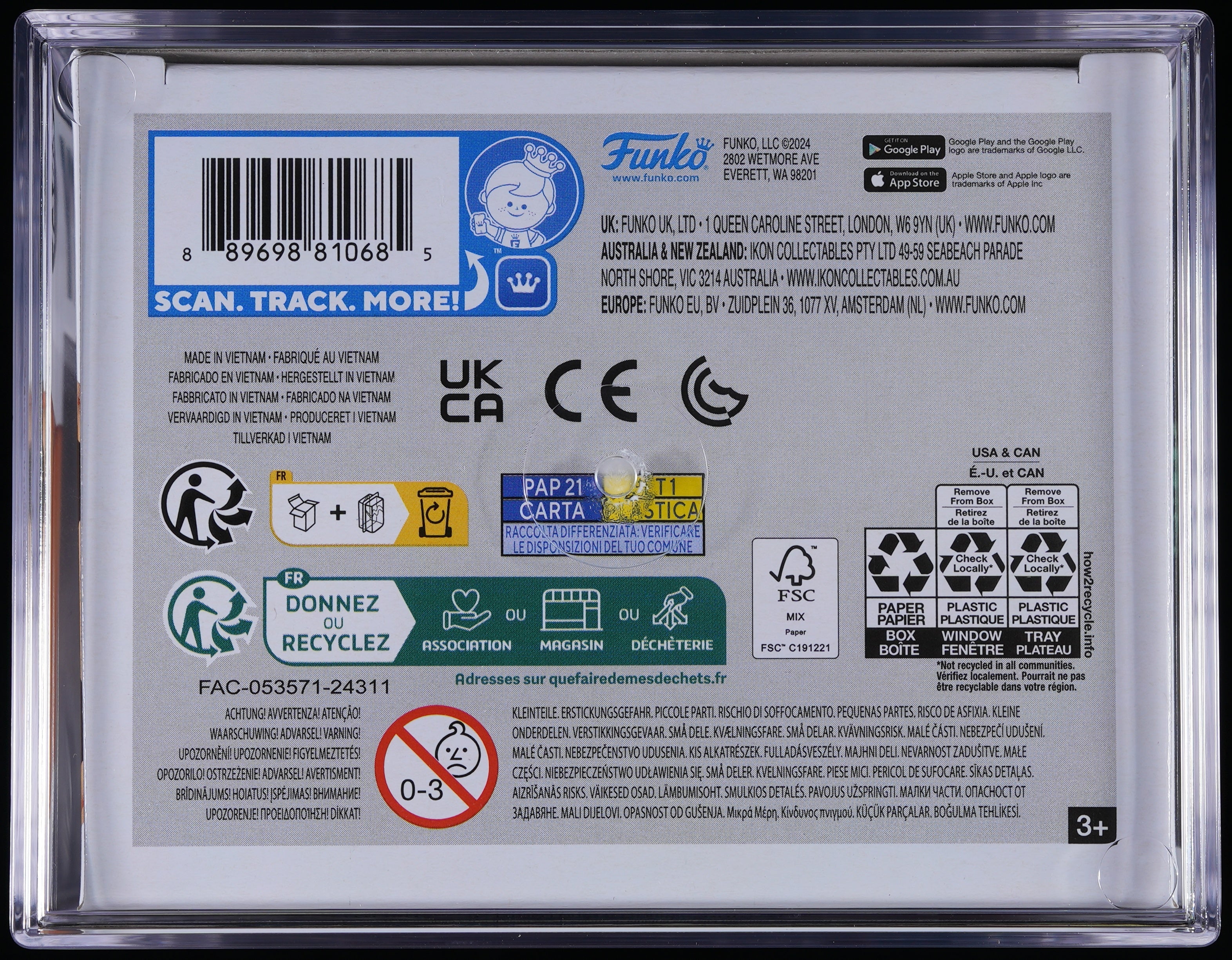 Funko Pop! PSA Graded Futurama: Philip J. Fry (EE) PSA Graded 9 MINT Vinyl Figure #1782 Cert #02210547