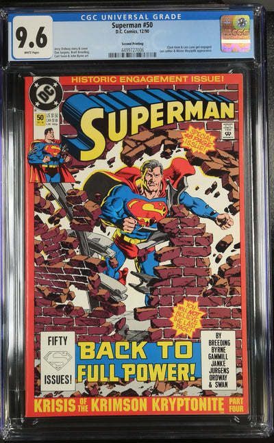 DC Comics: Superman 50 12/90 CGC 9.6 Cert #4499727006
