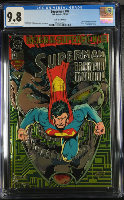 DC Comics: Superman 82 10/93 CGC 9.8 Cert #4499727007