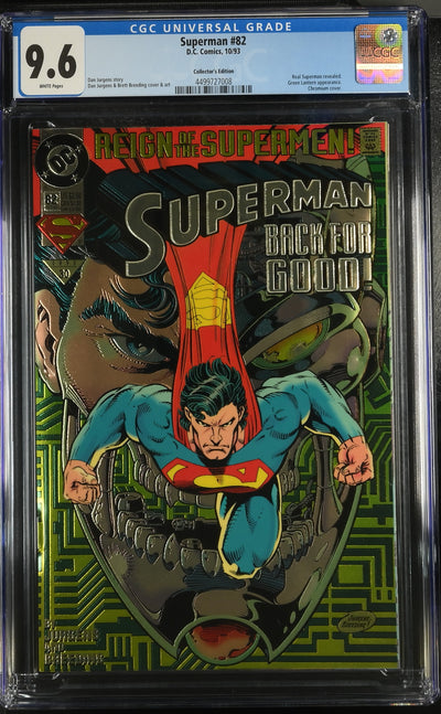 DC Comics: Superman 82 10/93 CGC 9.6 Cert #4499727008