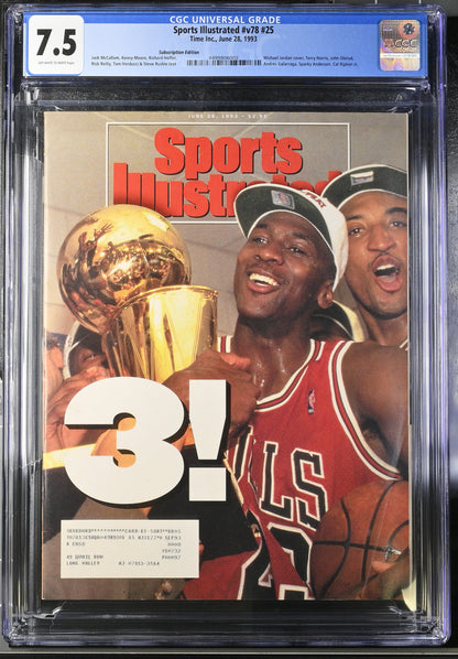 1993 Sports Illustrated Michael Jordan v78 #25 CGC 7.5