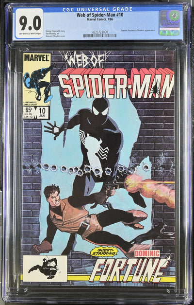 Marvel Comics: Web of Spider-Man 10 1/86 CGC 9.0 Cert #4525723008