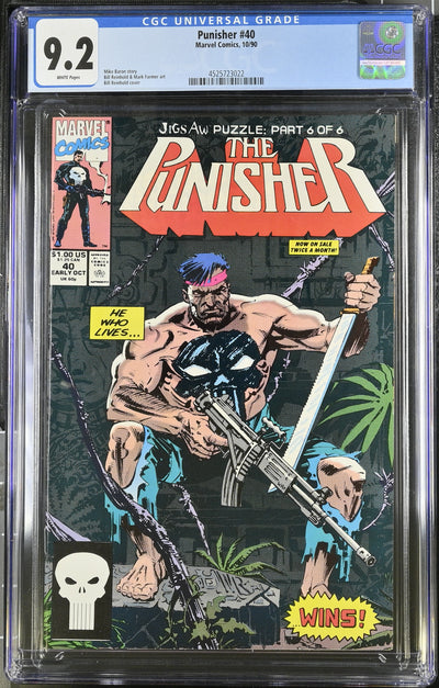 Marvel Comics: Punisher 40 10/90 CGC 9.2 Cert #4525723022