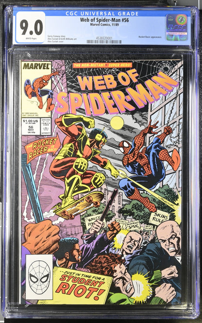 Marvel Comics: Web of Spider-Man 56 11/89 CGC 9.0 Cert #4538320001