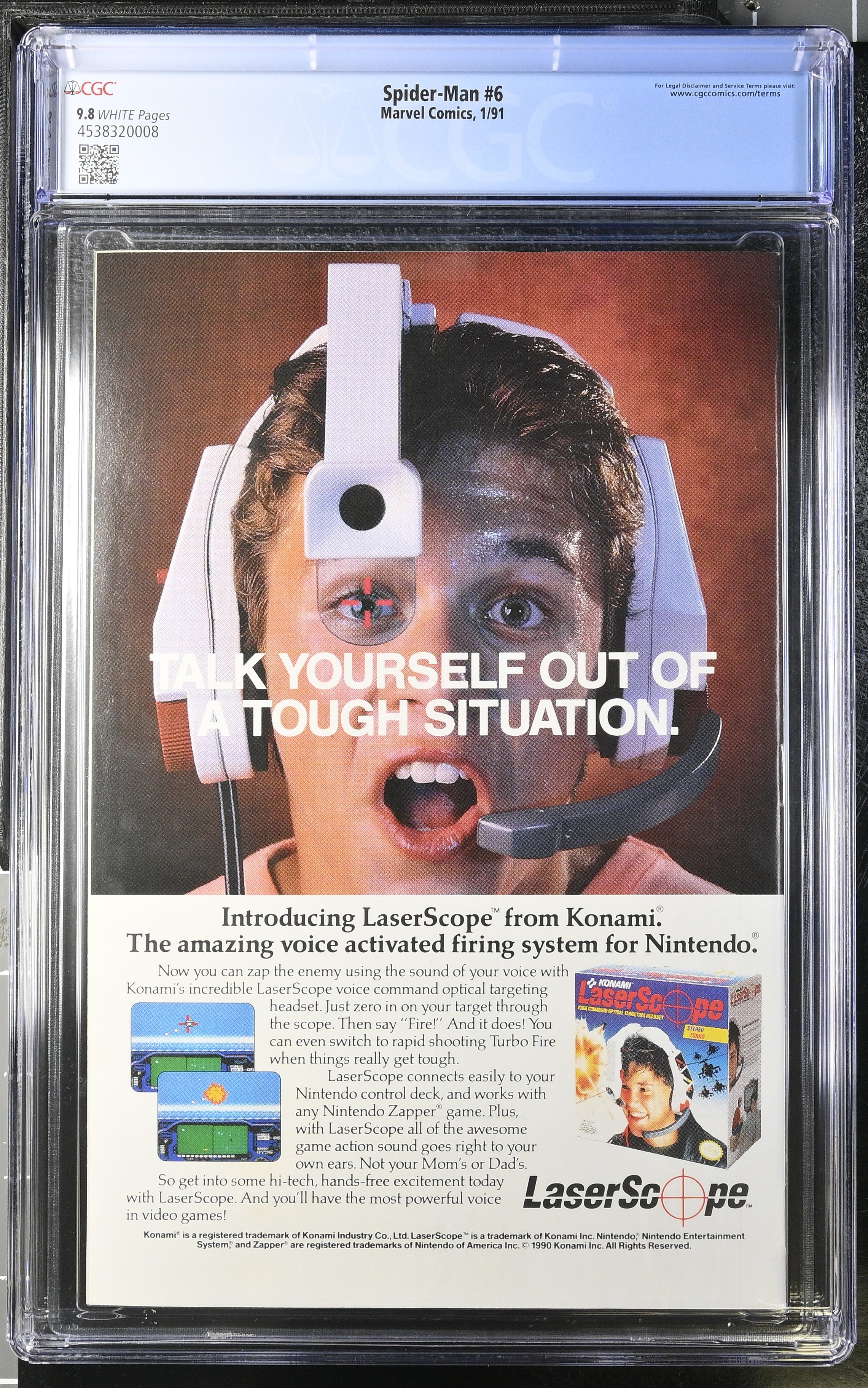 Marvel Comics: Spider-Man 6 1/91 CGC 9.8 Cert #4538320008