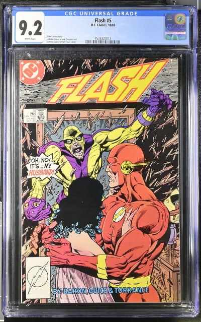 DC Comics: Flash 5 10/87 CGC 9.2 Cert #4538320013