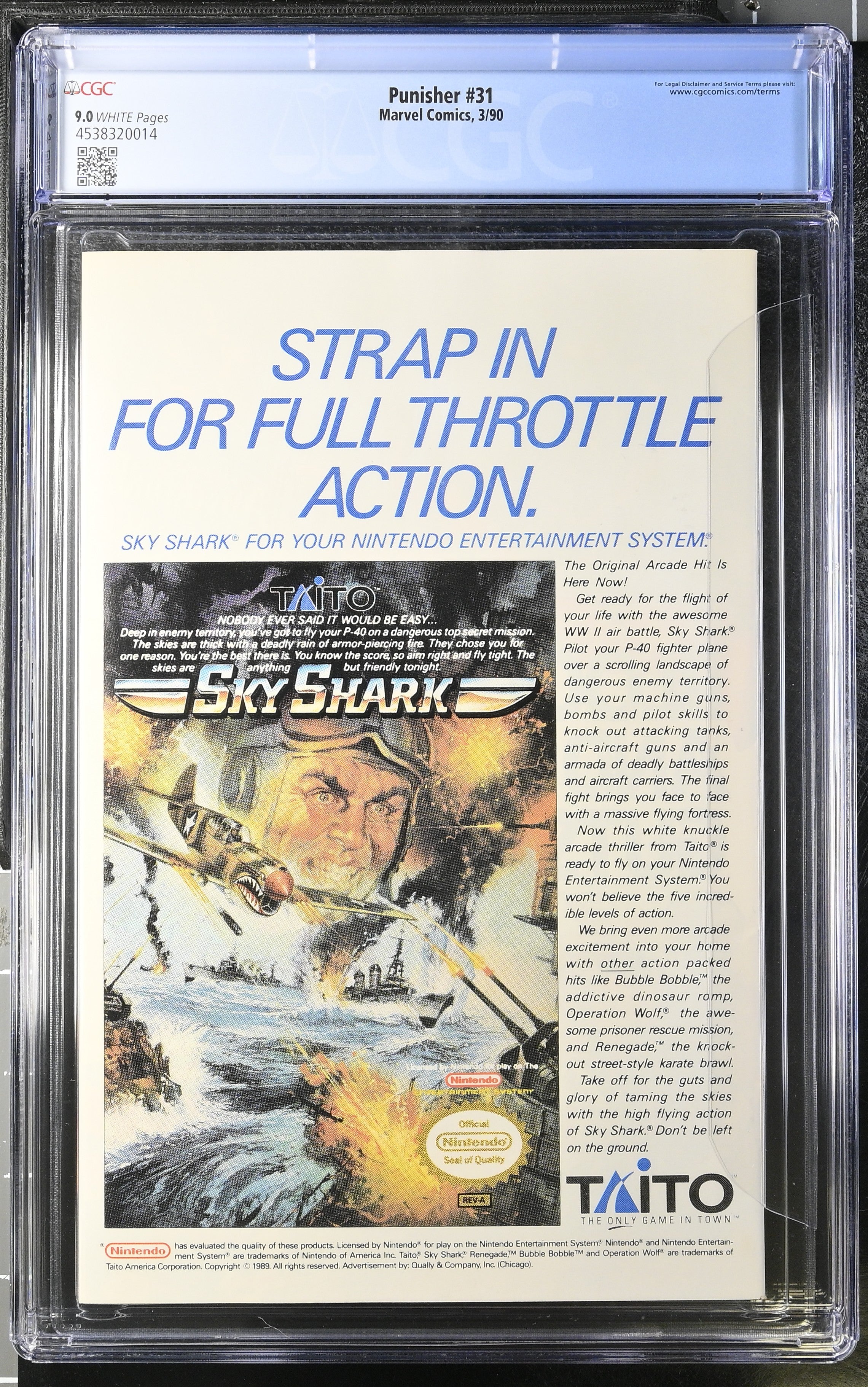 Marvel Comics: Punisher 31 3/90 CGC 9.0 Cert #4538320014