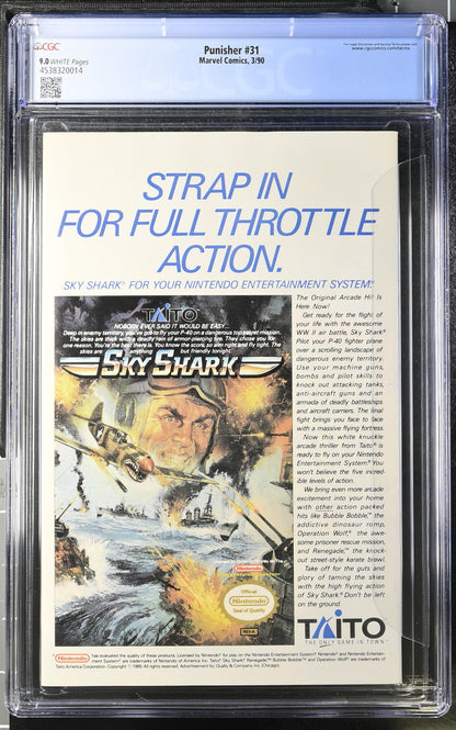 Marvel Comics: Punisher 31 3/90 CGC 9.0 Cert #4538320014