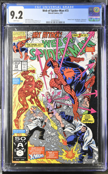 Marvel Comics: Web of Spider-Man 73 2/91 CGC 9.2 Cert #4538320021