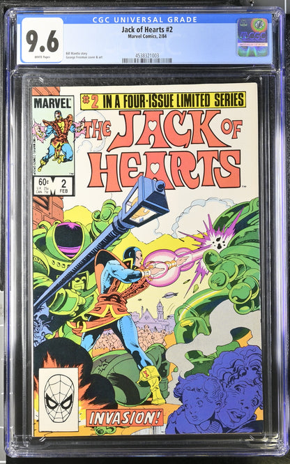 Marvel Comics: Jack of Hearts 2 2/84 CGC 9.6 Cert #4538321003
