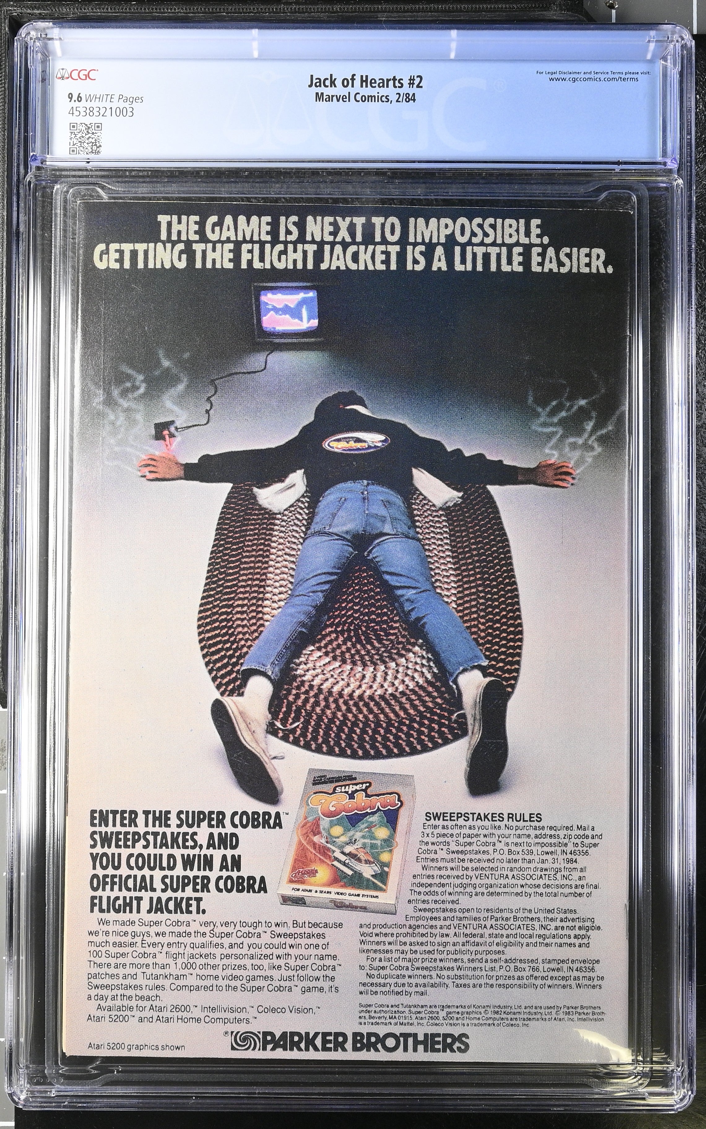 Marvel Comics: Jack of Hearts 2 2/84 CGC 9.6 Cert #4538321003
