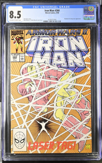 Marvel Comics: Iron Man 260 9/90 CGC 8.5 Cert #4538321004