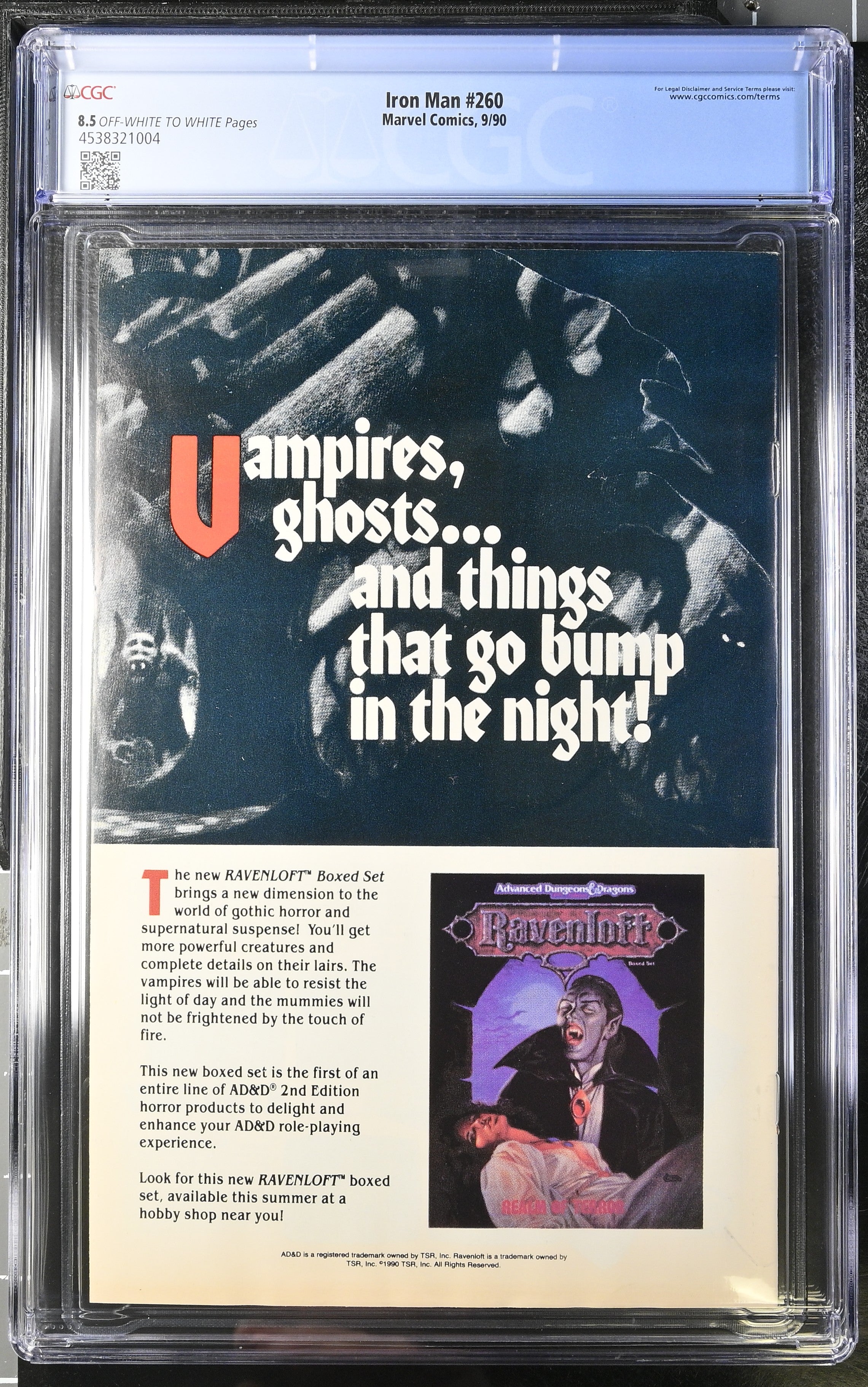 Marvel Comics: Iron Man 260 9/90 CGC 8.5 Cert #4538321004