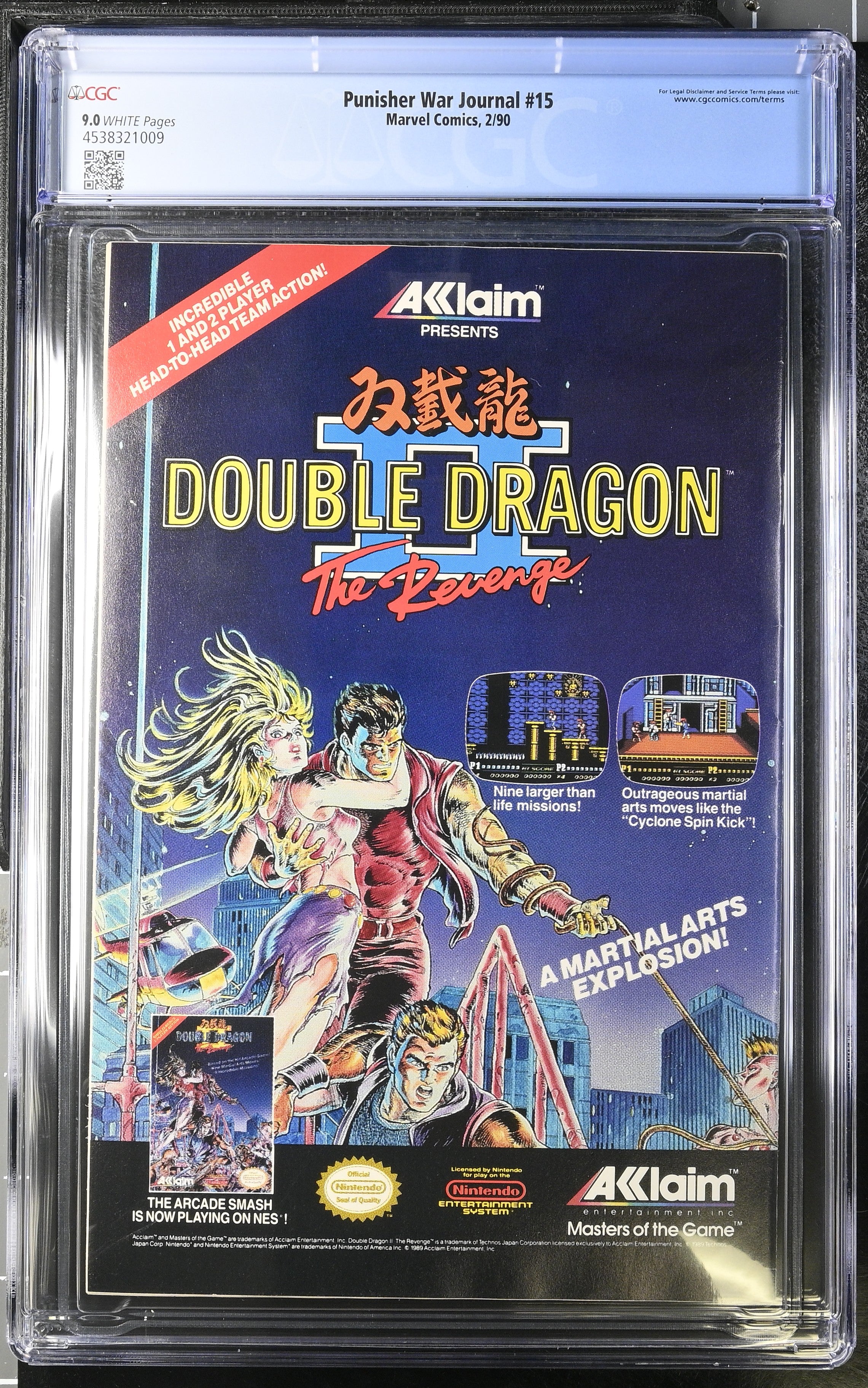Marvel Comics: Punisher War Journal 15 2/90 CGC 9.0 Cert #4538321009