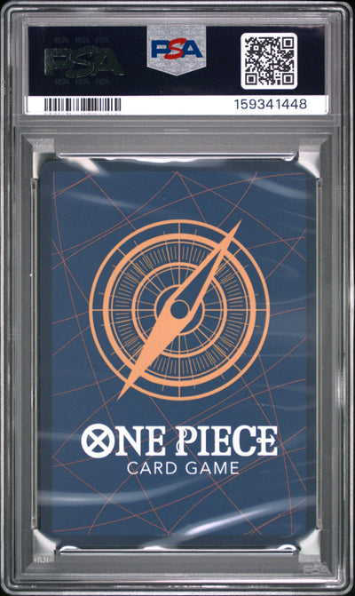 One Piece Op14 Eb04 The Azure Sea's Seven 119 Dracule Mihawk PSA 10 GEM MINT Cert #159341448