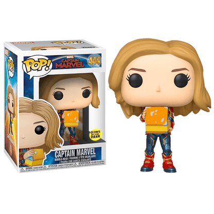 Funko Pop! Marvel Captain Marvel: Captain Marvel [GITD Tesseract] Vinyl Figure #444