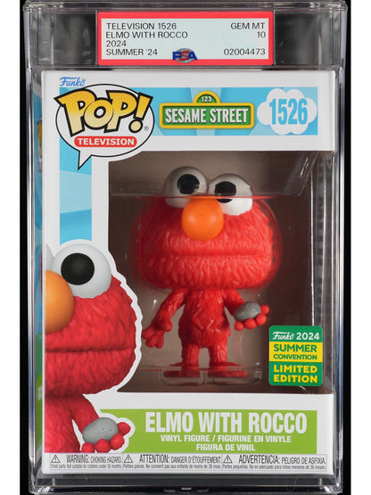 Funko Pop! Sesame Street: Elmo with Rocco PSA Graded Vinyl Figure #1526 Cert #02004473