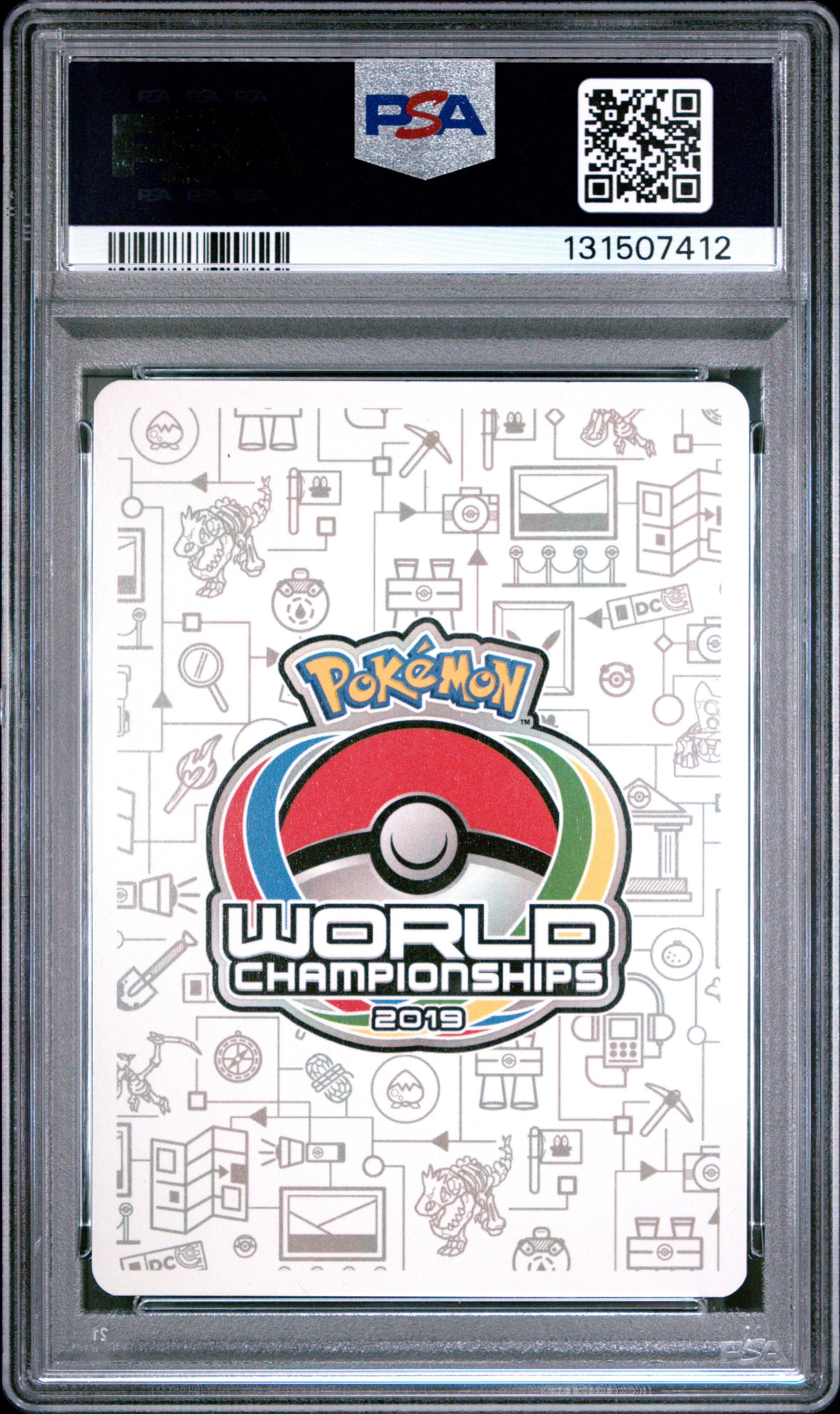 Pokemon 2019 World Championships Deck: Perfection 57 Dedenne Gx PSA 7 NM Cert #131507412