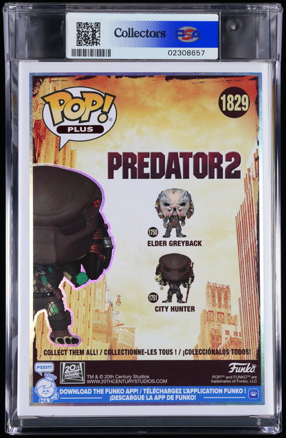 Funko Pop! PSA Graded Predator 2: City Hunter (Limited Edition) PSA Graded 10 GEM MINT Vinyl Figure #1829 Cert #02308657