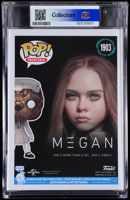 Funko Pop! PSA Graded M3GAN: M3gan (Metallic Special Edition) PSA Graded 10 GEM MINT Vinyl Figure #1903 Cert #02210557
