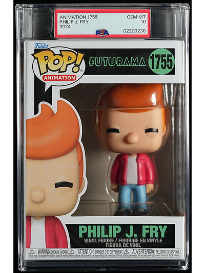 Funko Pop! Futurama: Philip J. Fry PSA Graded Vinyl Figure #1755 Cert #02203238