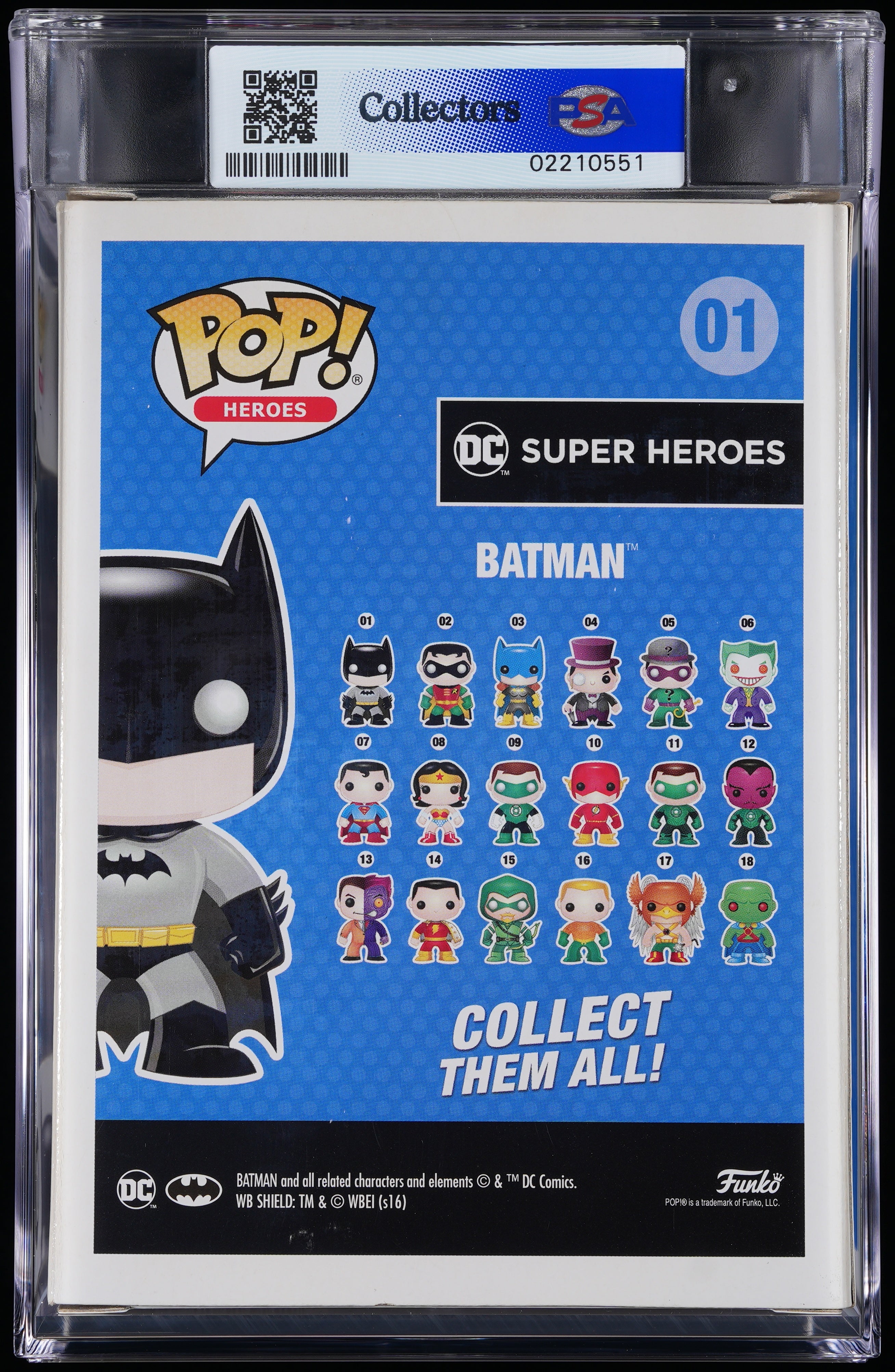 Funko Pop! PSA Graded DC Super Heroes: Batman (Funkoween) PSA Graded 8.5 NM-MT+ Vinyl Figure #01 Cert #02210551