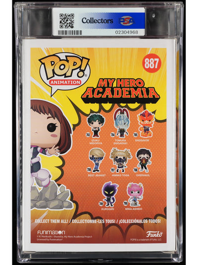 Funko Pop! My Hero Academia: Ochaco Uraraka PSA Graded Vinyl Figure #887 Cert #02304968